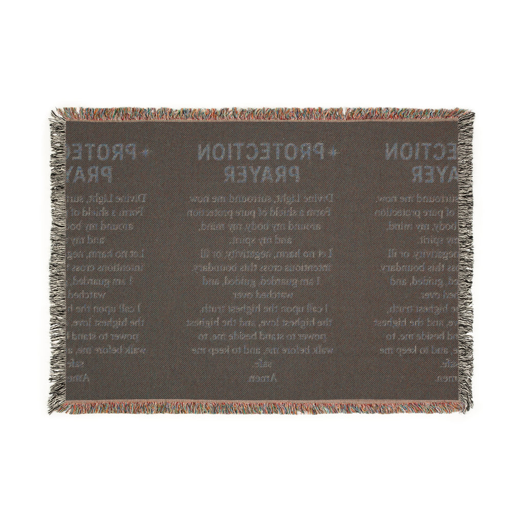 Protection Prayer Woven Blanket - Inspirational Religious Throw | Allured By Creations