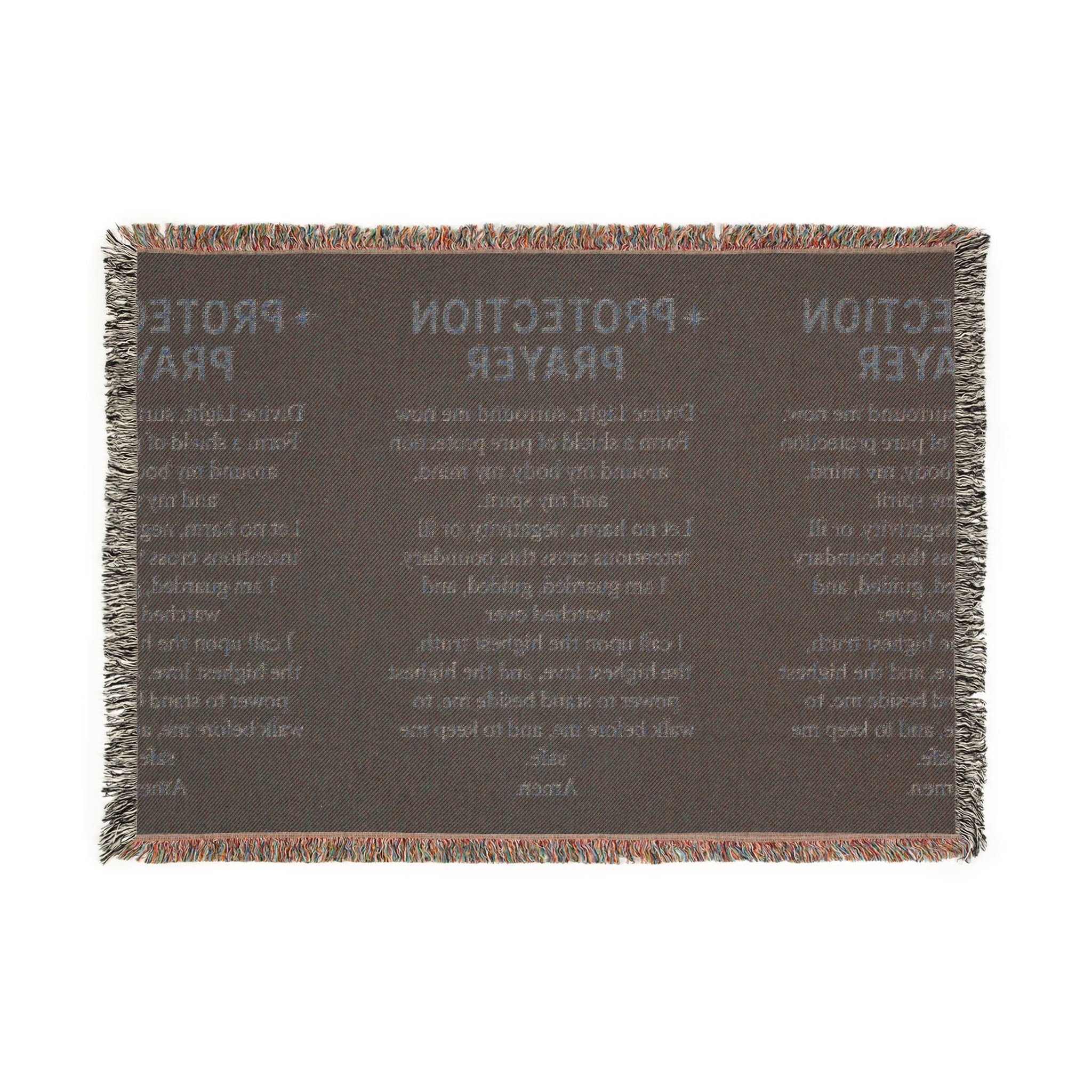 Protection Prayer Woven Blanket - Inspirational Religious Throw | Allured By Creations