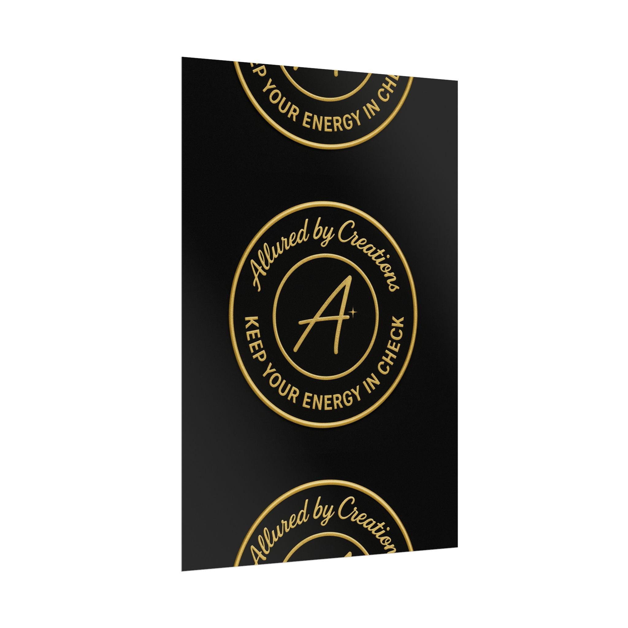 Keep Your Energy in Check Rolled Poster - Gold Emblem Wall Art | Allured By Creations