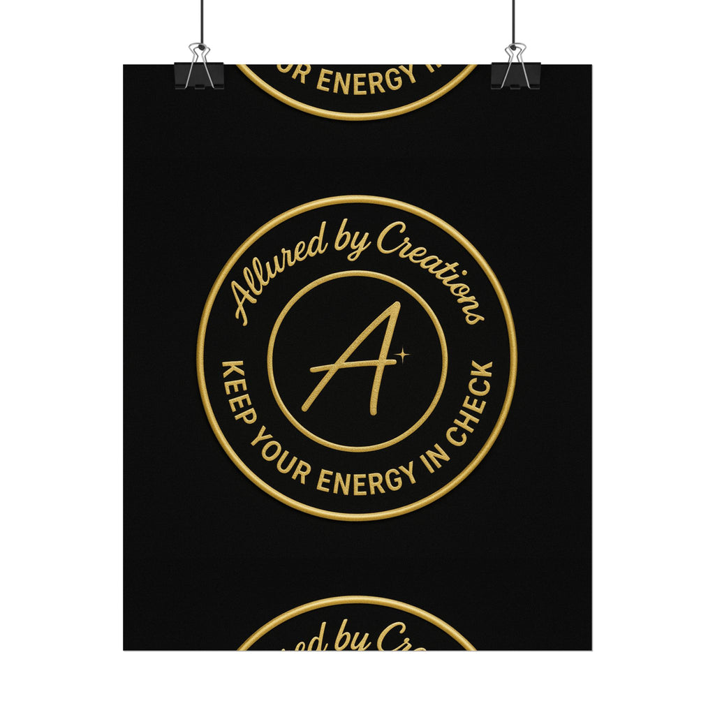 Keep Your Energy in Check Rolled Poster - Gold Emblem Wall Art | Allured By Creations
