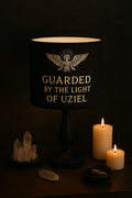 Guarded by the Light of Uziel Lamp - Spiritual Protection Table Lamp | Allured By Creations