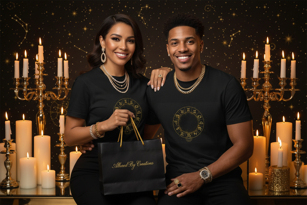 Astrology Zodiac Wheel Tee — Gold Celestial Horoscope Shirt