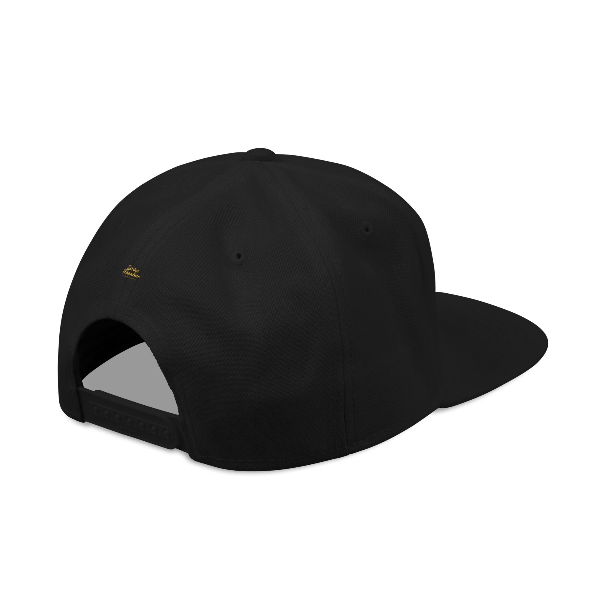 Gold ABC Logo Snapback Hat | Embroidered Black Cap | Allured By Creations
