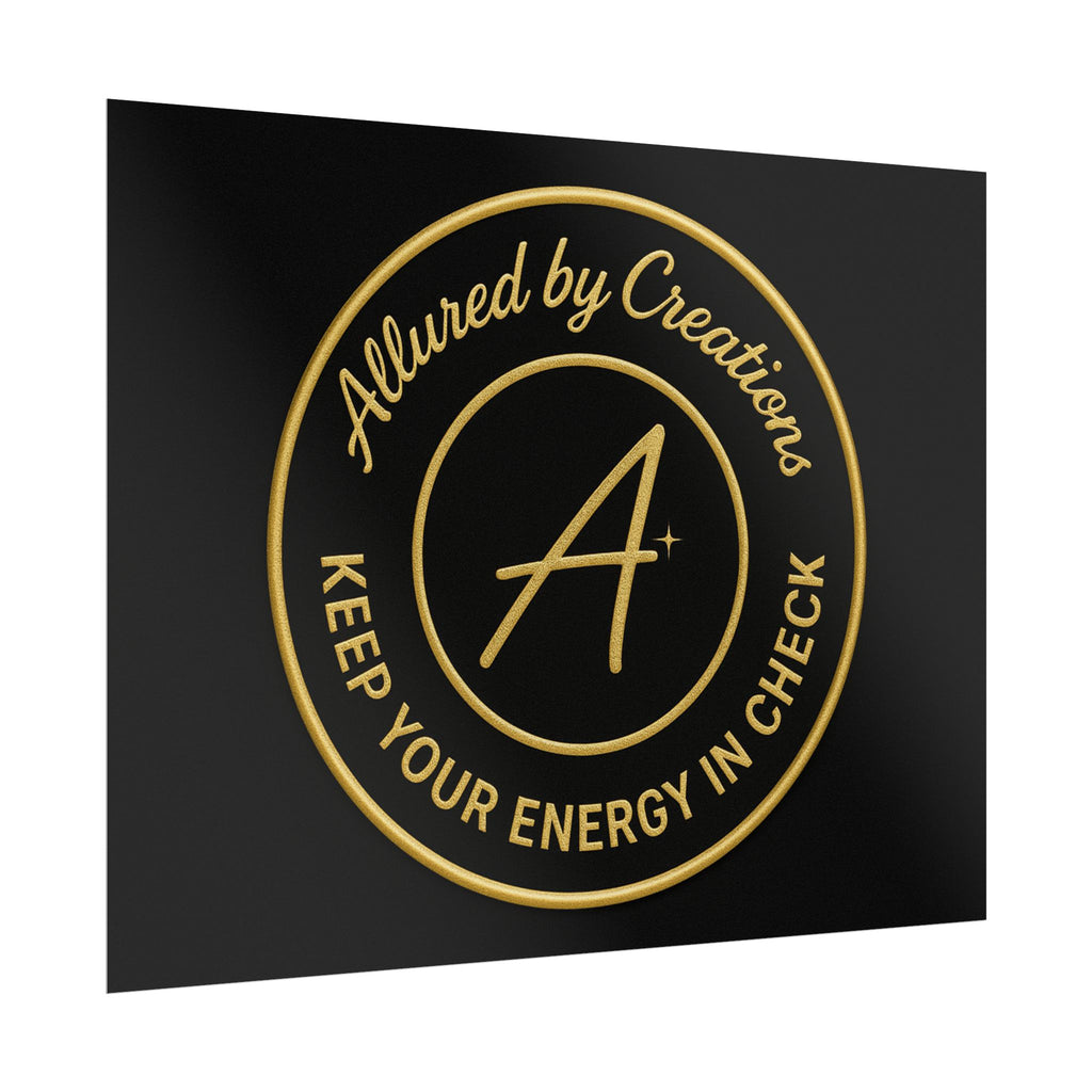Keep Your Energy in Check Rolled Poster - Gold Emblem Wall Art | Allured By Creations