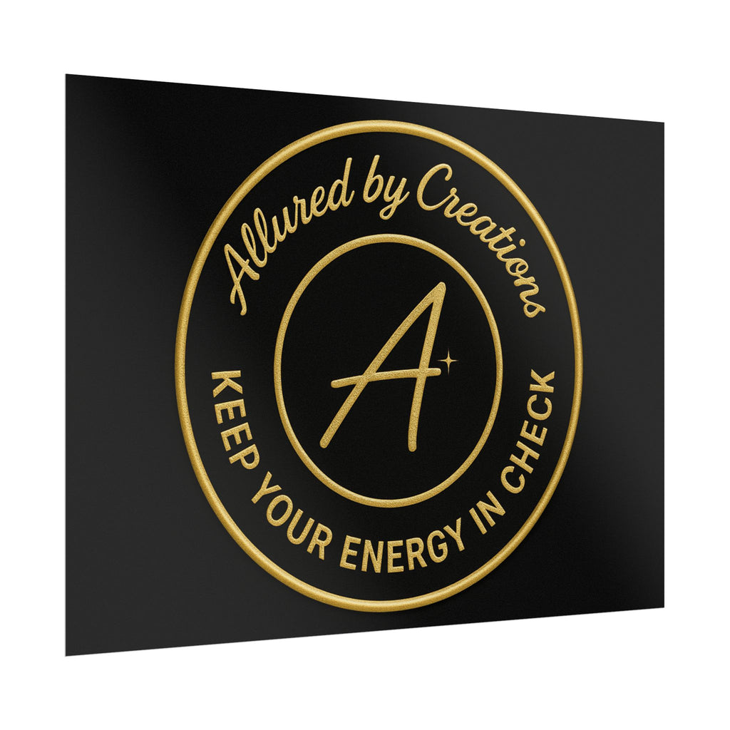 Keep Your Energy in Check Rolled Poster - Gold Emblem Wall Art | Allured By Creations