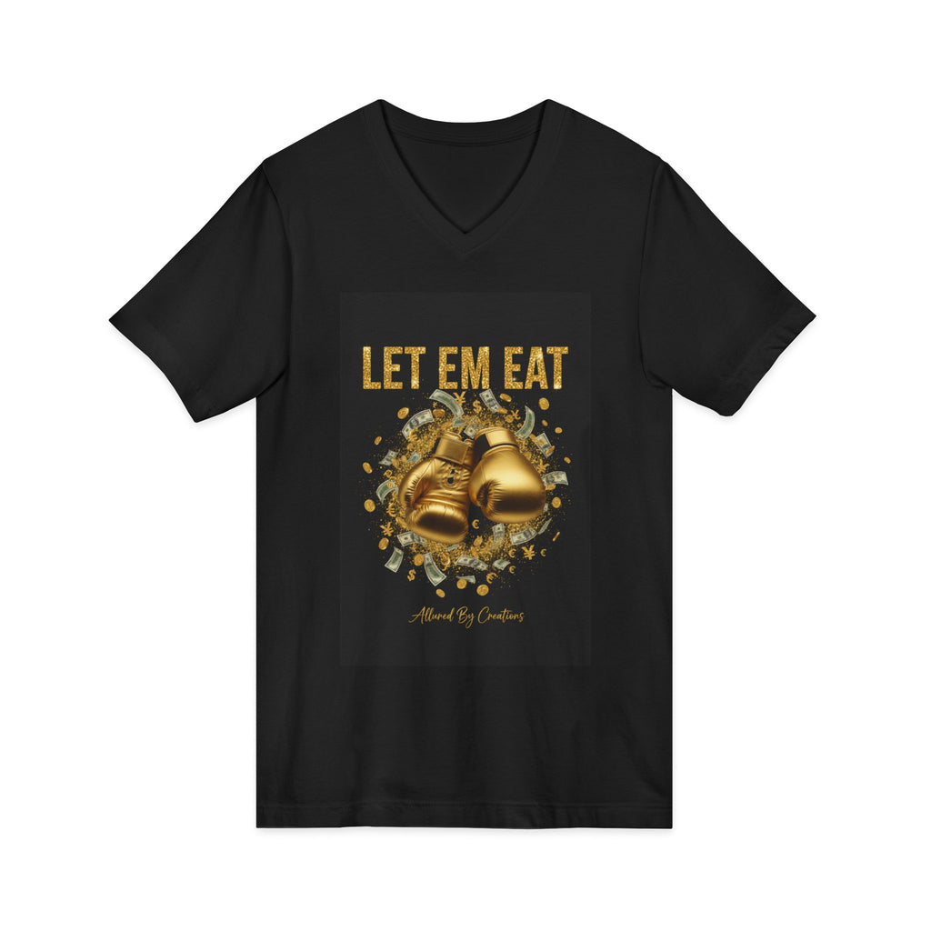Let Them Eat Luxury Tee - Gold Glitter Statement Shirt | Allured By Creations