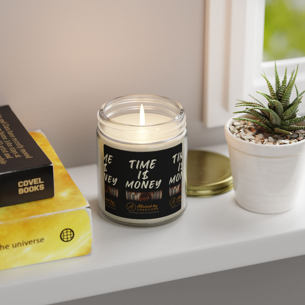 Time Is Money Candle 4oz/9oz - Coconut Apricot Soy Wax | Allured By Creations