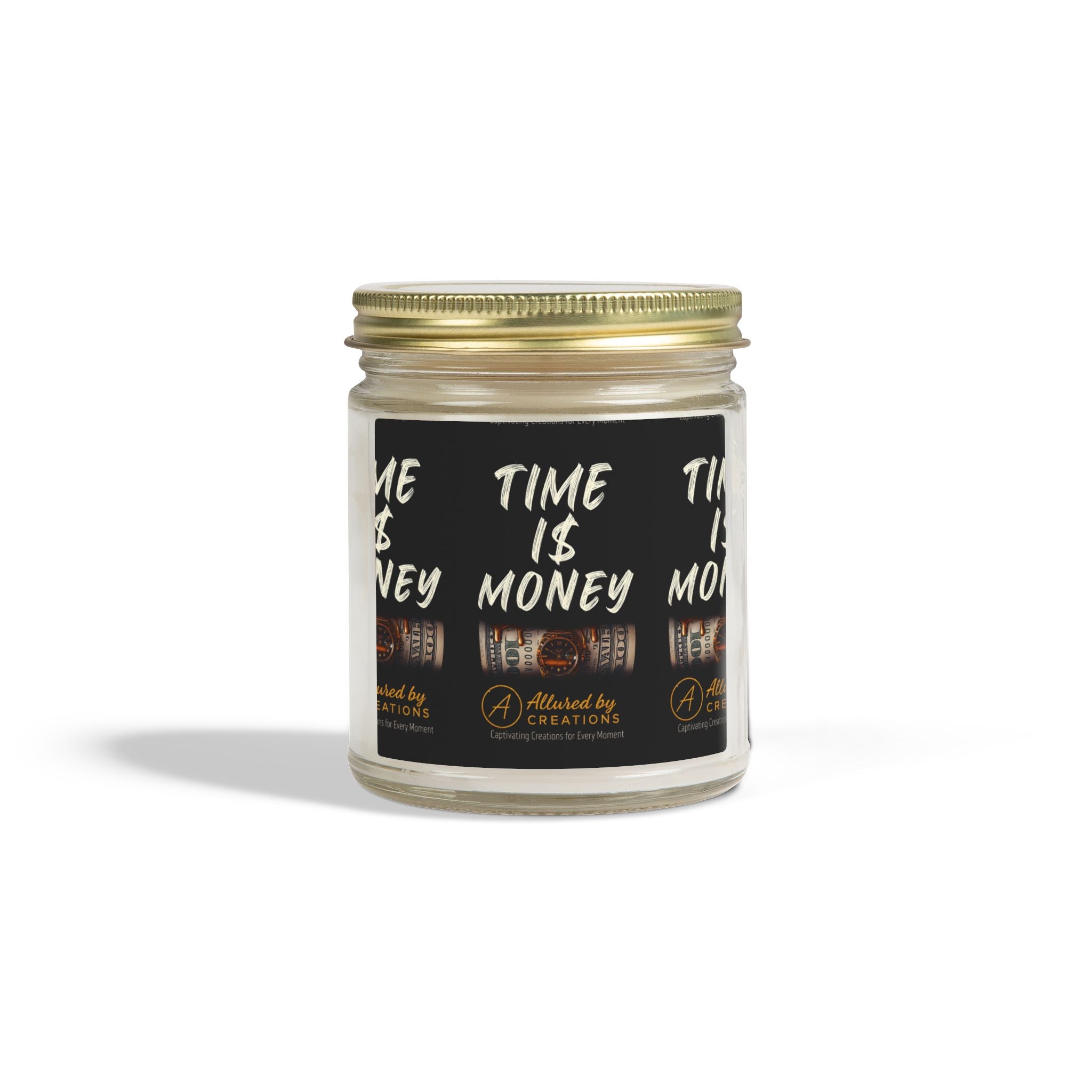 Time Is Money Candle 4oz/9oz - Coconut Apricot Soy Wax | Allured By Creations