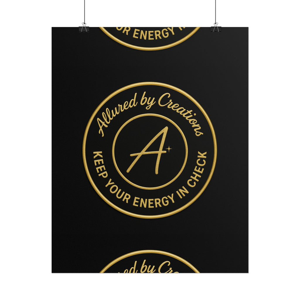 Keep Your Energy in Check Rolled Poster - Gold Emblem Wall Art | Allured By Creations