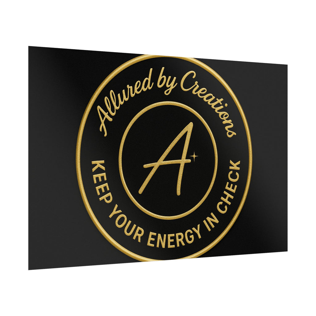 Keep Your Energy in Check Rolled Poster - Gold Emblem Wall Art | Allured By Creations