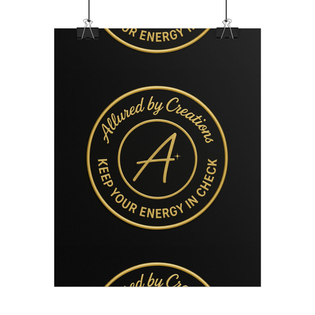 Keep Your Energy in Check Rolled Poster - Gold Emblem Wall Art | Allured By Creations