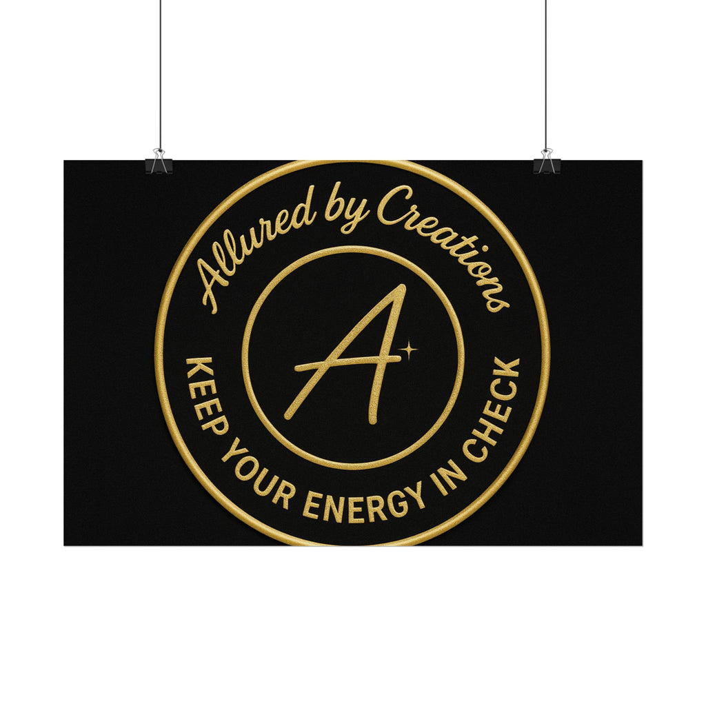Keep Your Energy in Check Rolled Poster - Gold Emblem Wall Art | Allured By Creations