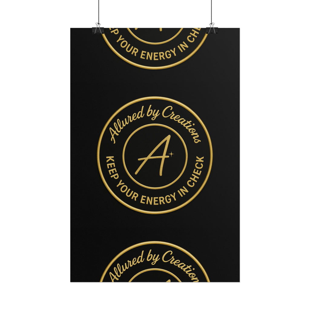 Keep Your Energy in Check Rolled Poster - Gold Emblem Wall Art | Allured By Creations