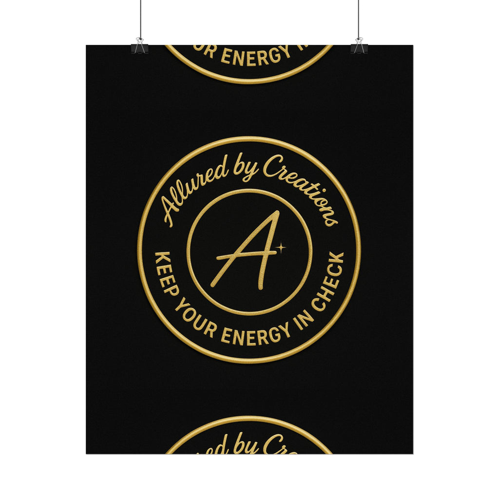 Keep Your Energy in Check Rolled Poster - Gold Emblem Wall Art | Allured By Creations