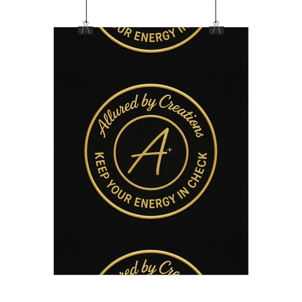 Keep Your Energy in Check Rolled Poster - Gold Emblem Wall Art | Allured By Creations