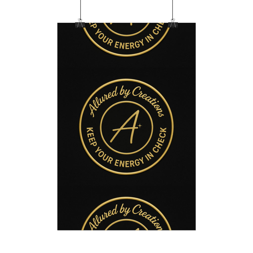 Keep Your Energy in Check Rolled Poster - Gold Emblem Wall Art | Allured By Creations