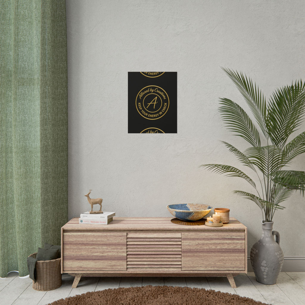 Keep Your Energy in Check Rolled Poster - Gold Emblem Wall Art | Allured By Creations