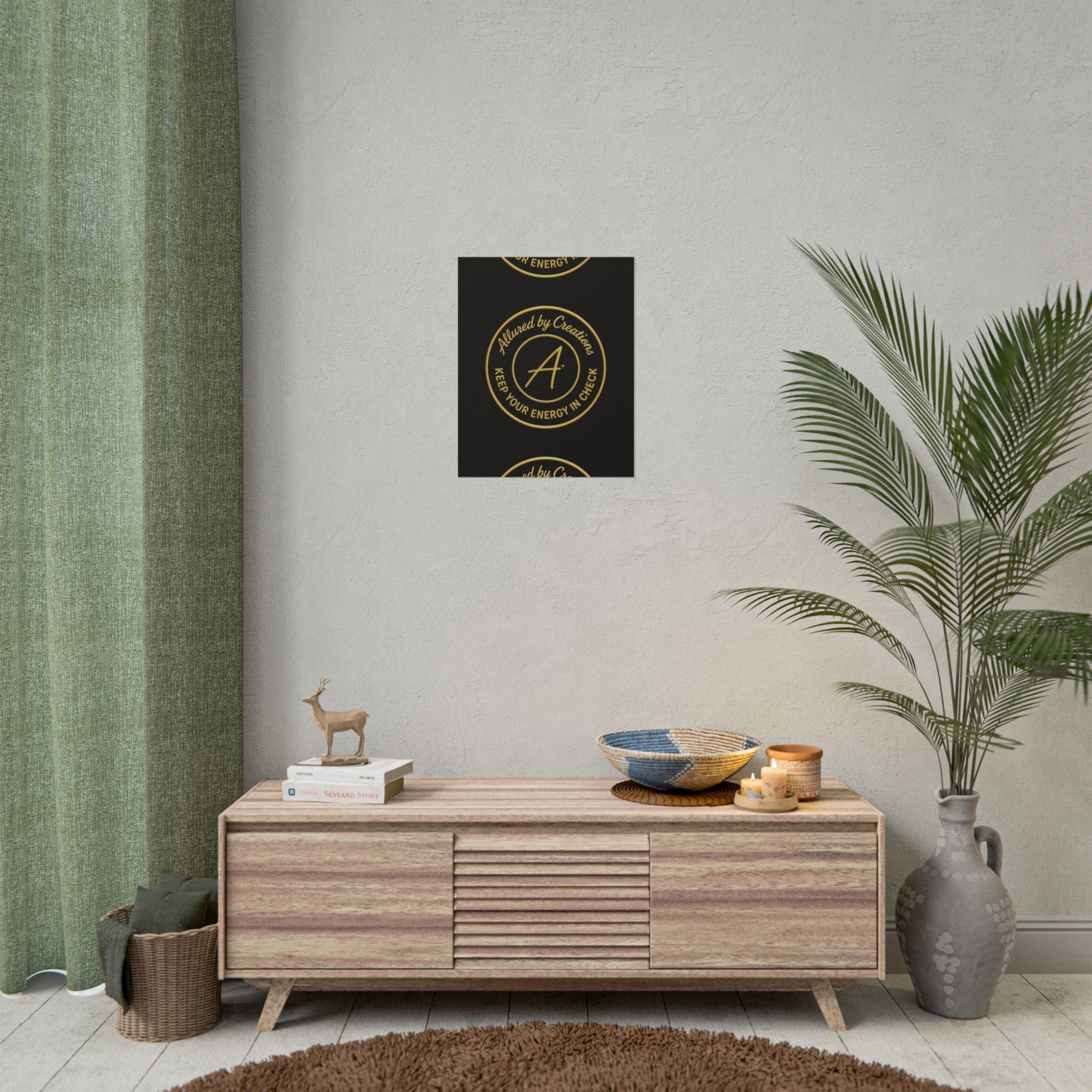 Keep Your Energy in Check Rolled Poster - Gold Emblem Wall Art | Allured By Creations
