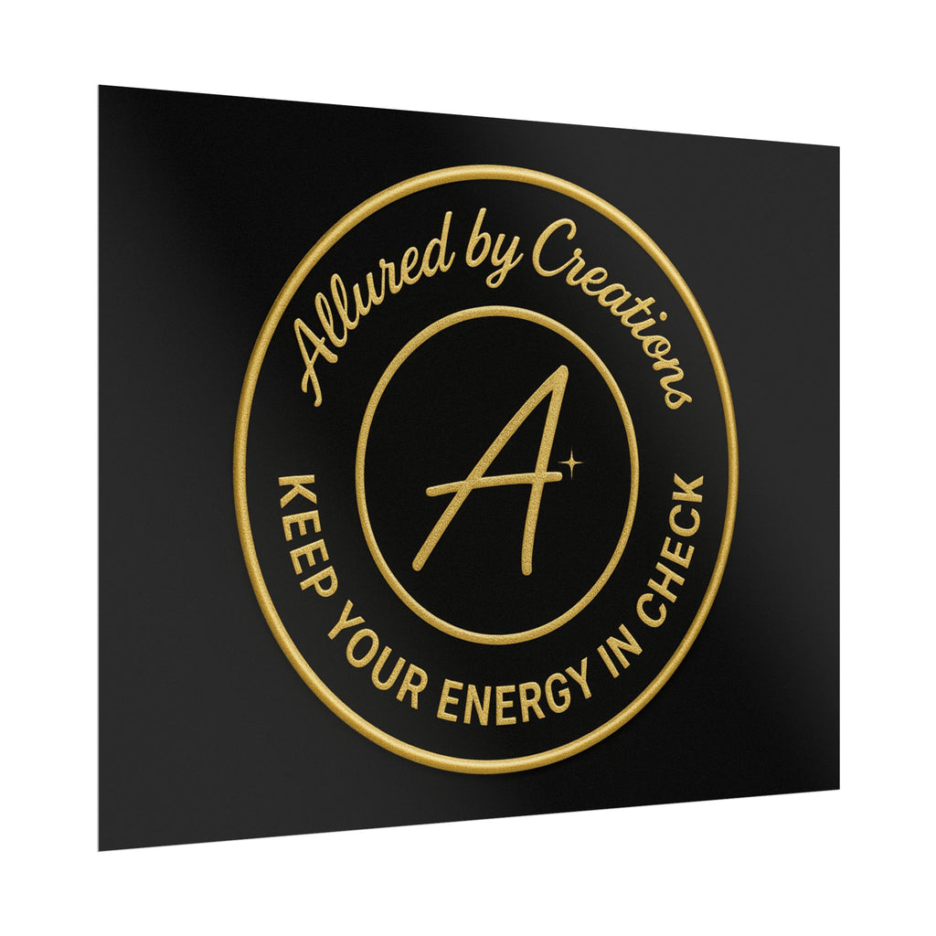 Keep Your Energy in Check Rolled Poster - Gold Emblem Wall Art | Allured By Creations