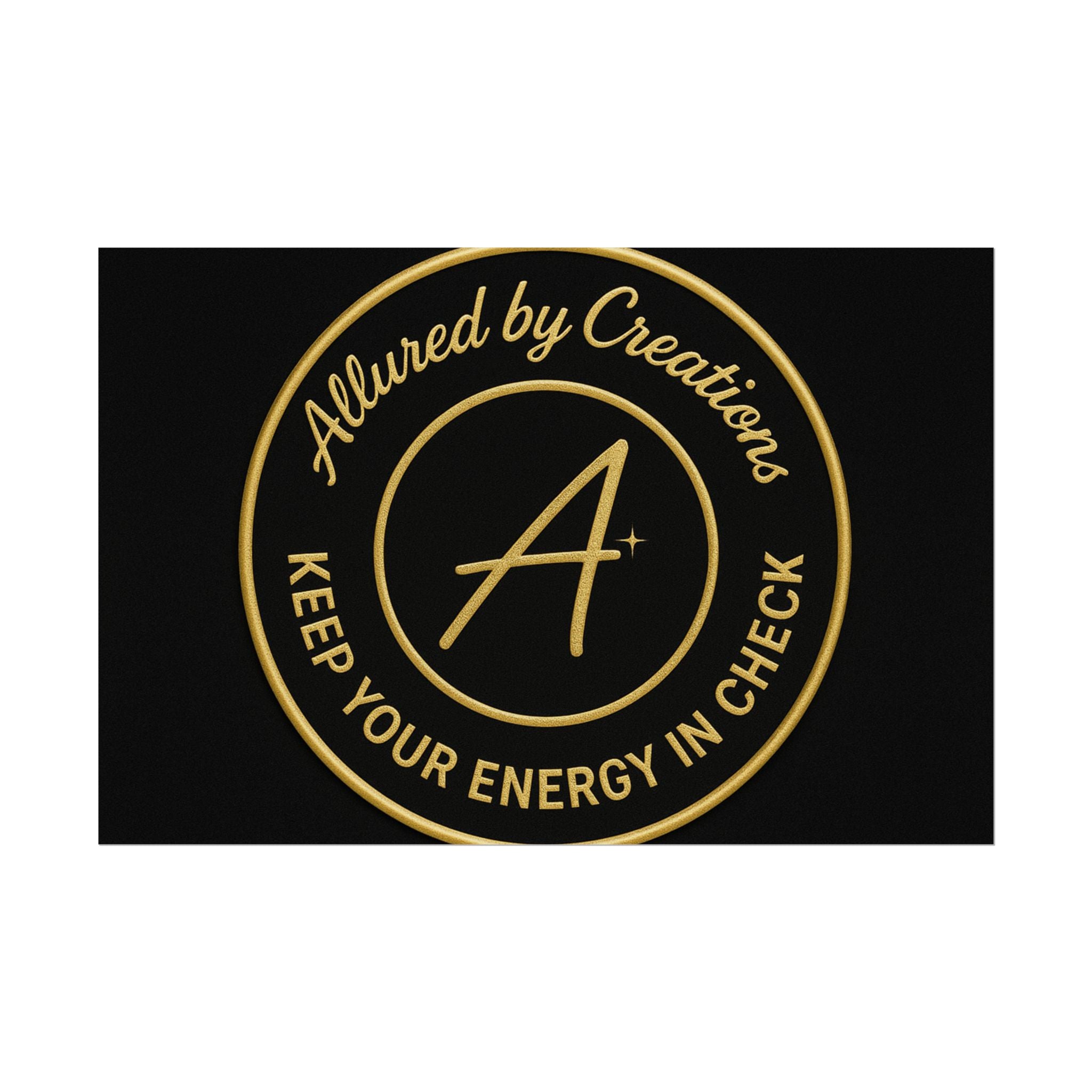 Keep Your Energy in Check Rolled Poster - Gold Emblem Wall Art | Allured By Creations