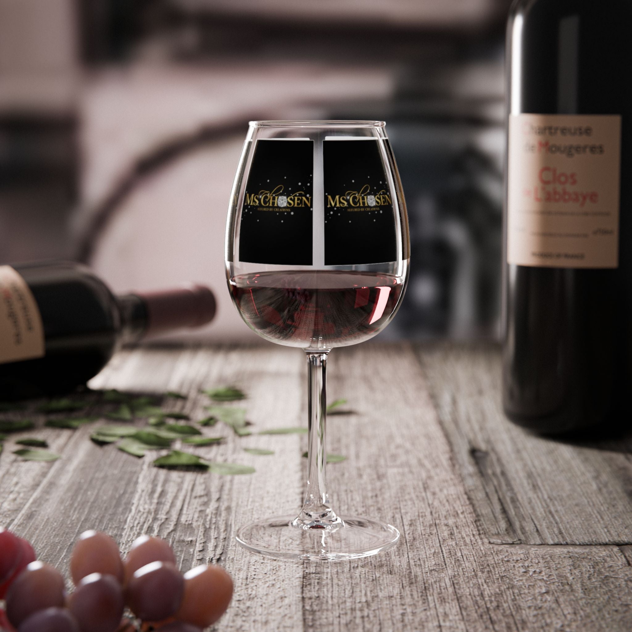 Ms Chosen — Luxury Gold & Diamond 12oz Wine Glass | Spiritual Celebration Stemware | Allured by Creations