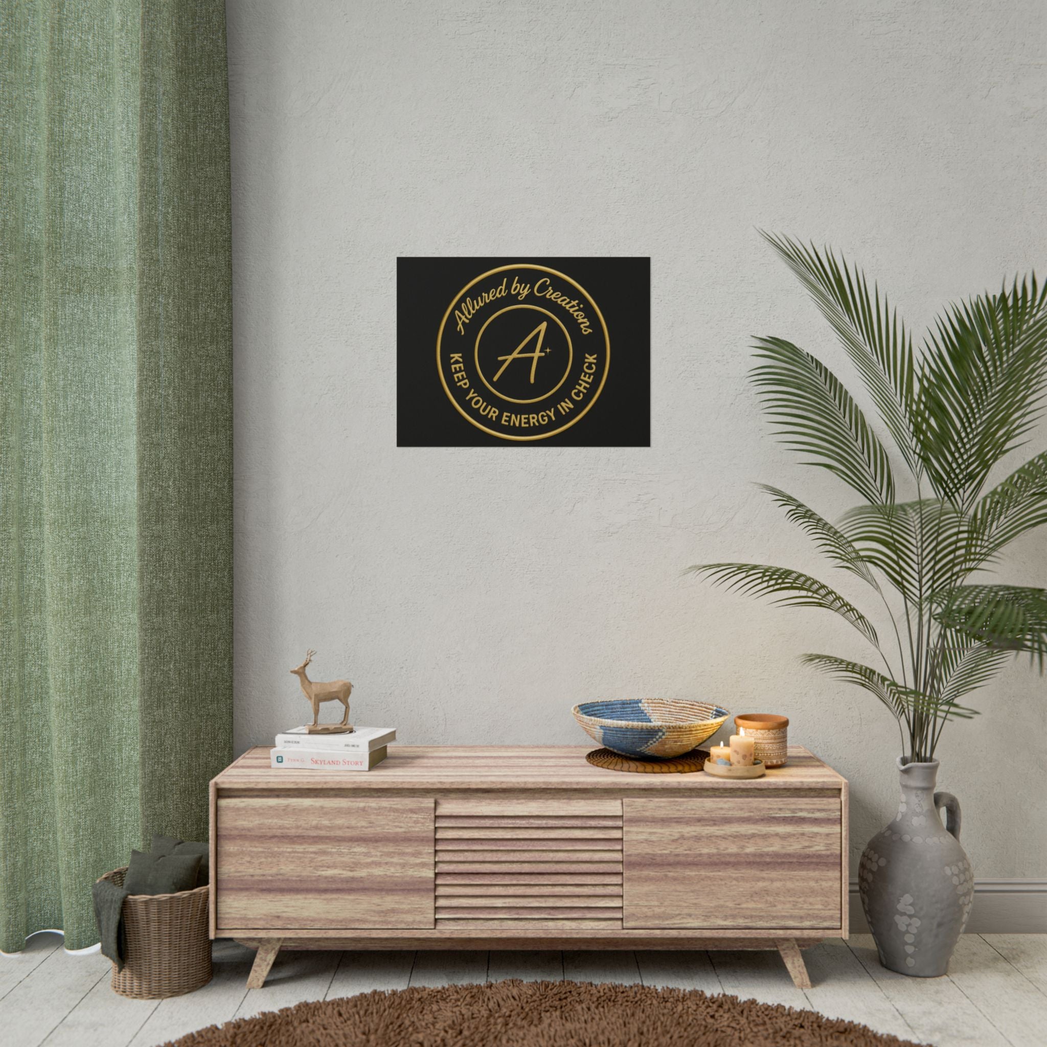 Keep Your Energy in Check Rolled Poster - Gold Emblem Wall Art | Allured By Creations