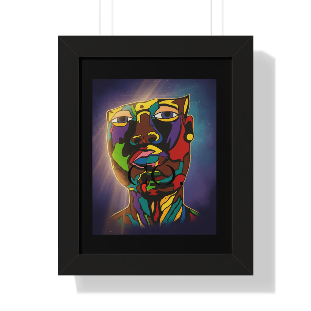 Abstract Colorful Protection Face Art Poster - Framed Vertical Wall Print | Allured By Creations