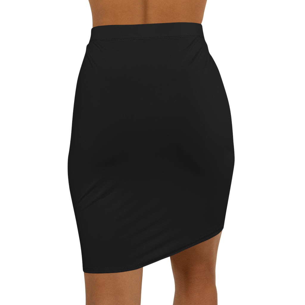 Pencil Skirt — 'Allured by Creations' Gold Emblem Mid‑Waist Fashion Skirt