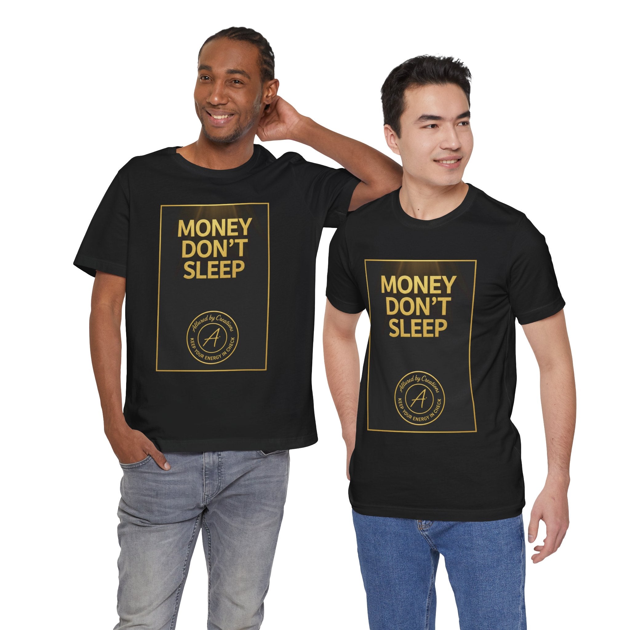 Money Don't Sleep T-Shirt - Motivational Hustle Tee | Allured By Creations