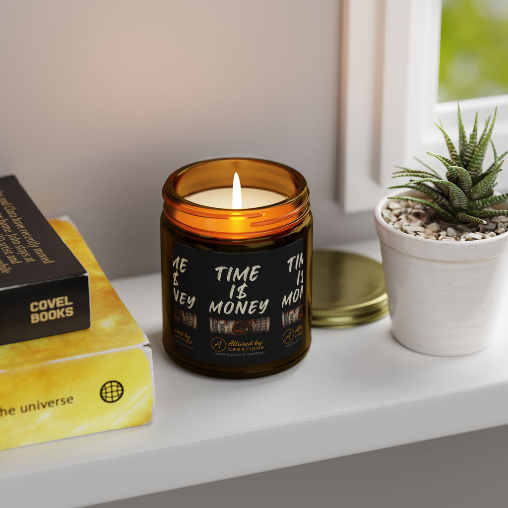 Time Is Money Candle 4oz/9oz - Coconut Apricot Soy Wax | Allured By Creations