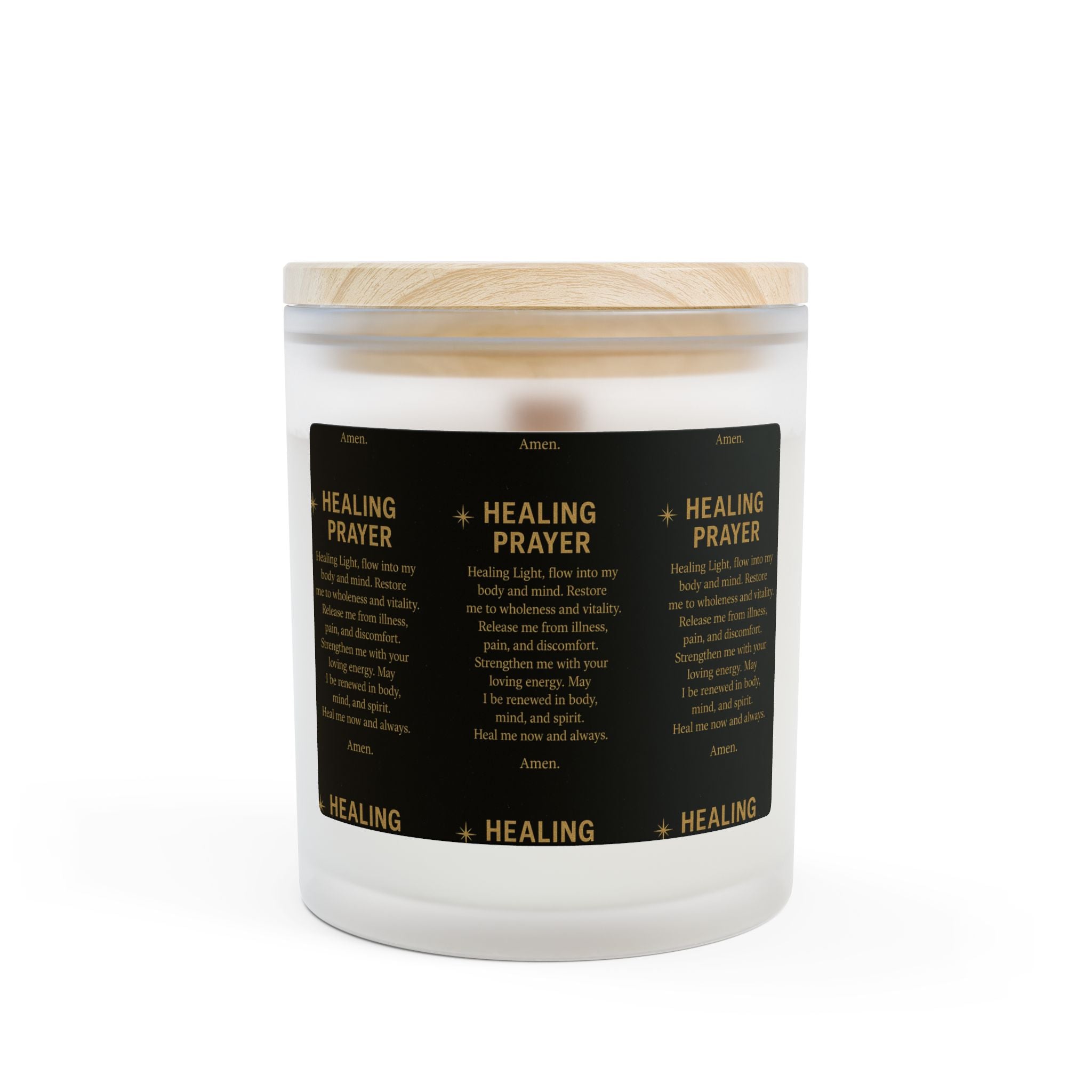 Divine Healing Prayer Candle 11oz - Frosted Jar Soy Wax | Allured By Creations