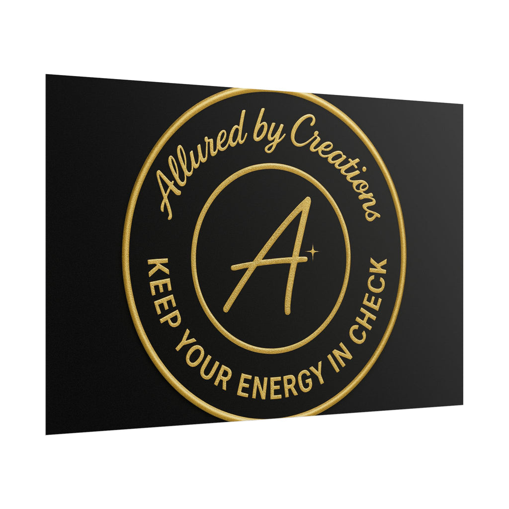 Keep Your Energy in Check Rolled Poster - Gold Emblem Wall Art | Allured By Creations