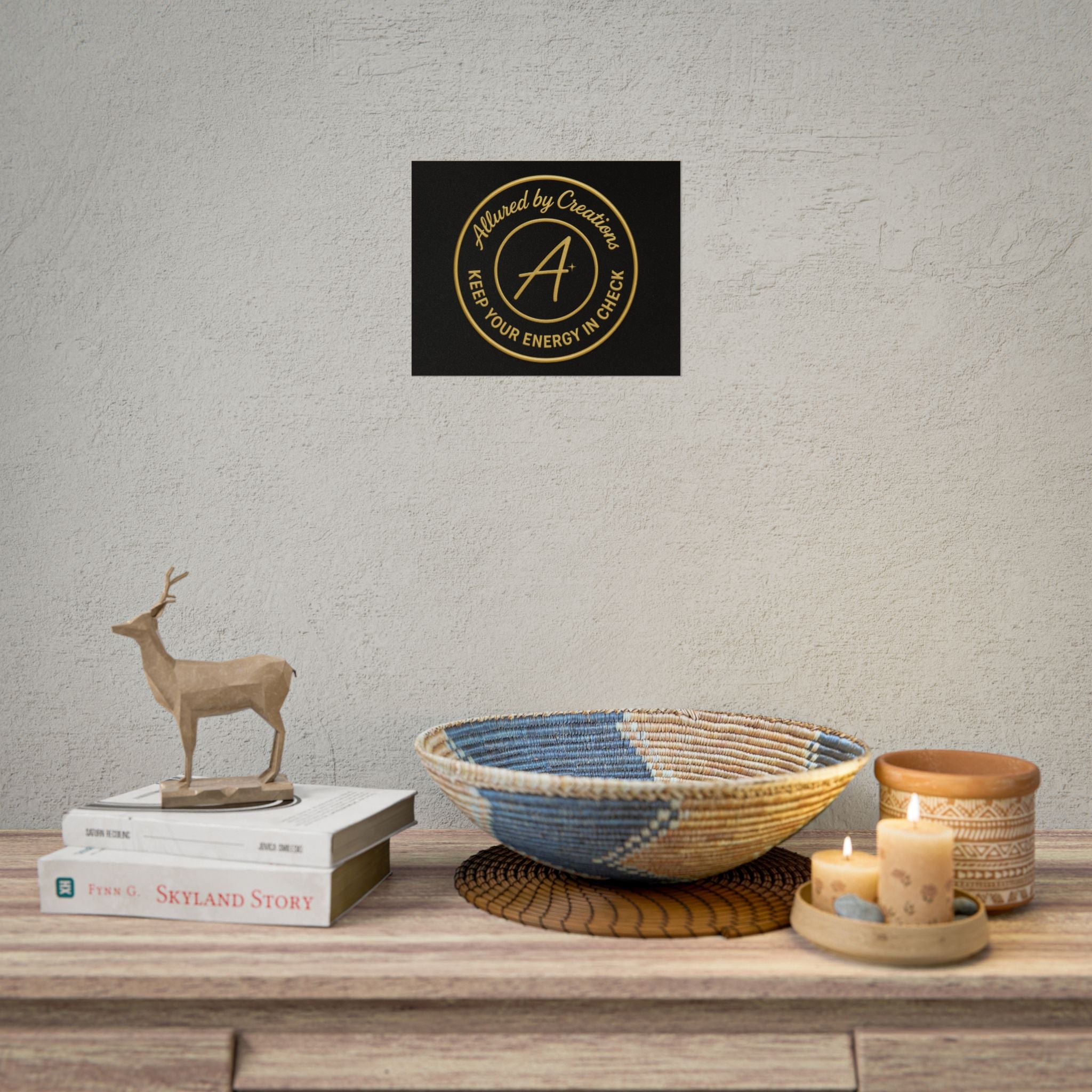 Keep Your Energy in Check Rolled Poster - Gold Emblem Wall Art | Allured By Creations