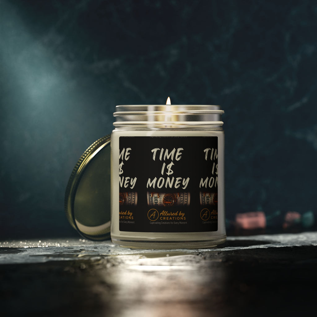 Time Is Money Candle 4oz/9oz - Coconut Apricot Soy Wax | Allured By Creations