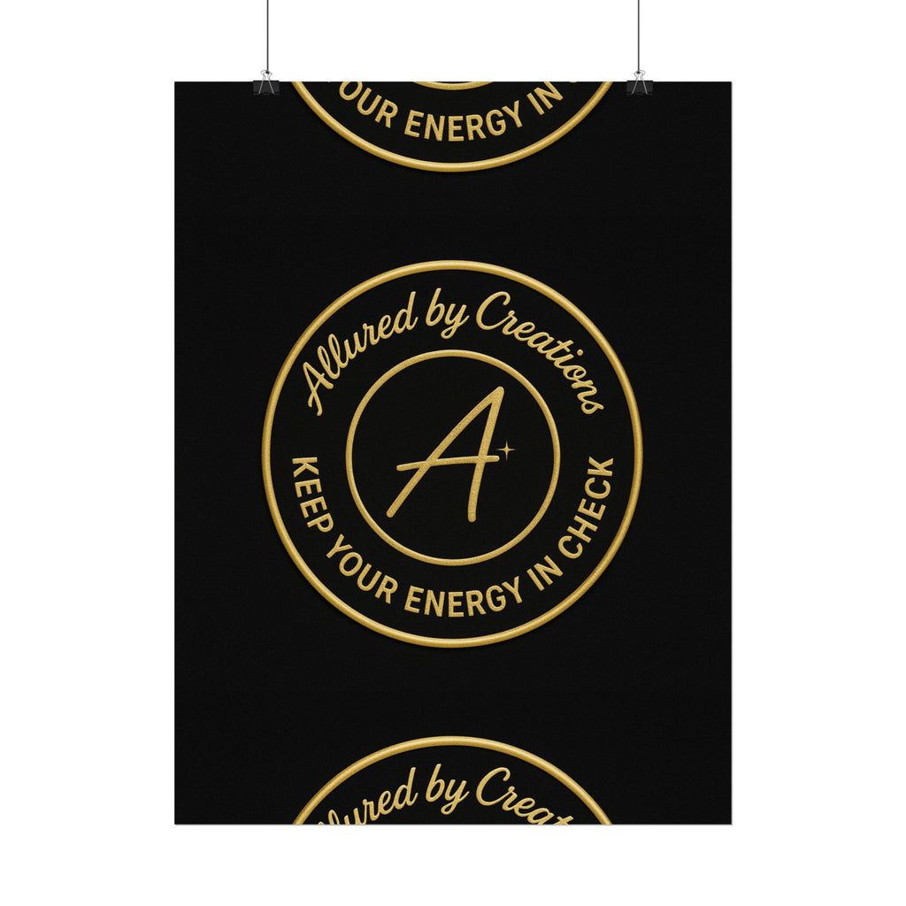 Keep Your Energy in Check Rolled Poster - Gold Emblem Wall Art | Allured By Creations
