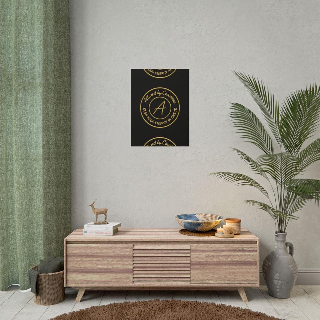 Keep Your Energy in Check Rolled Poster - Gold Emblem Wall Art | Allured By Creations