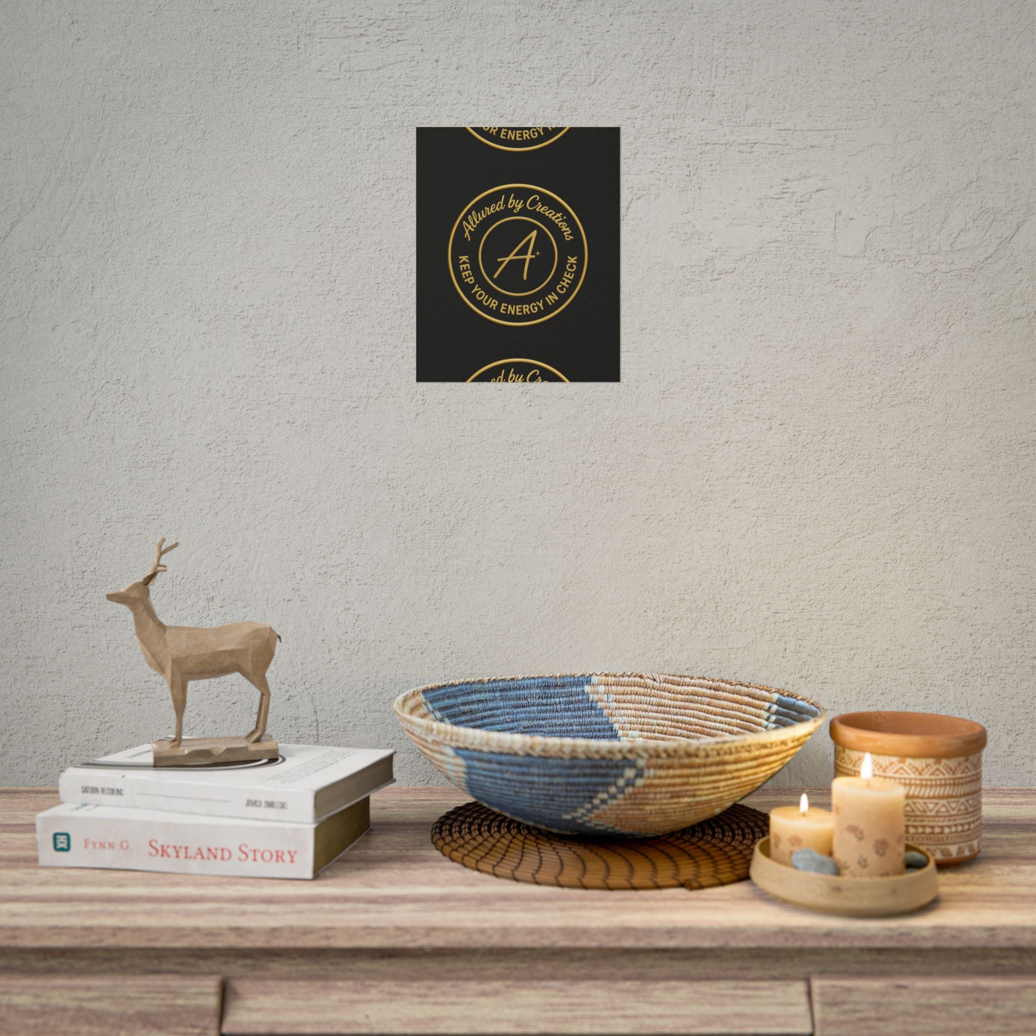 Keep Your Energy in Check Rolled Poster - Gold Emblem Wall Art | Allured By Creations