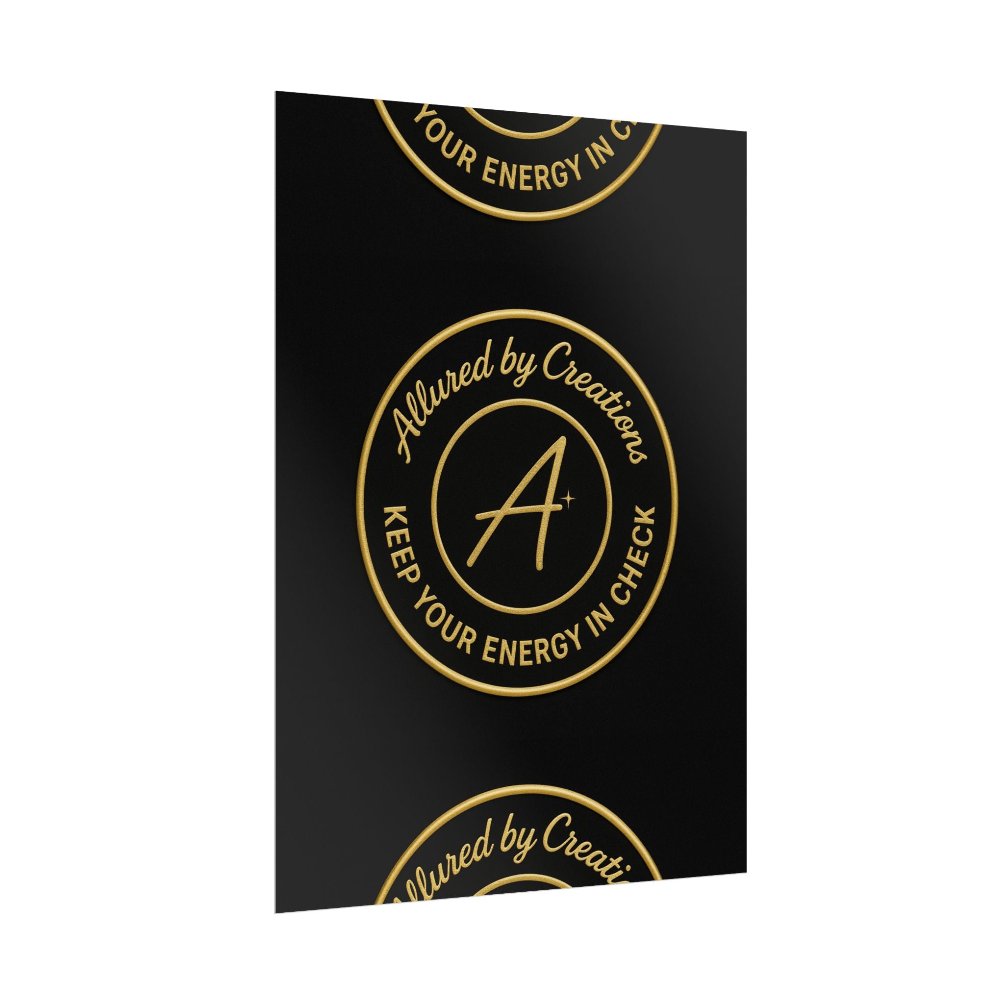 Keep Your Energy in Check Rolled Poster - Gold Emblem Wall Art | Allured By Creations