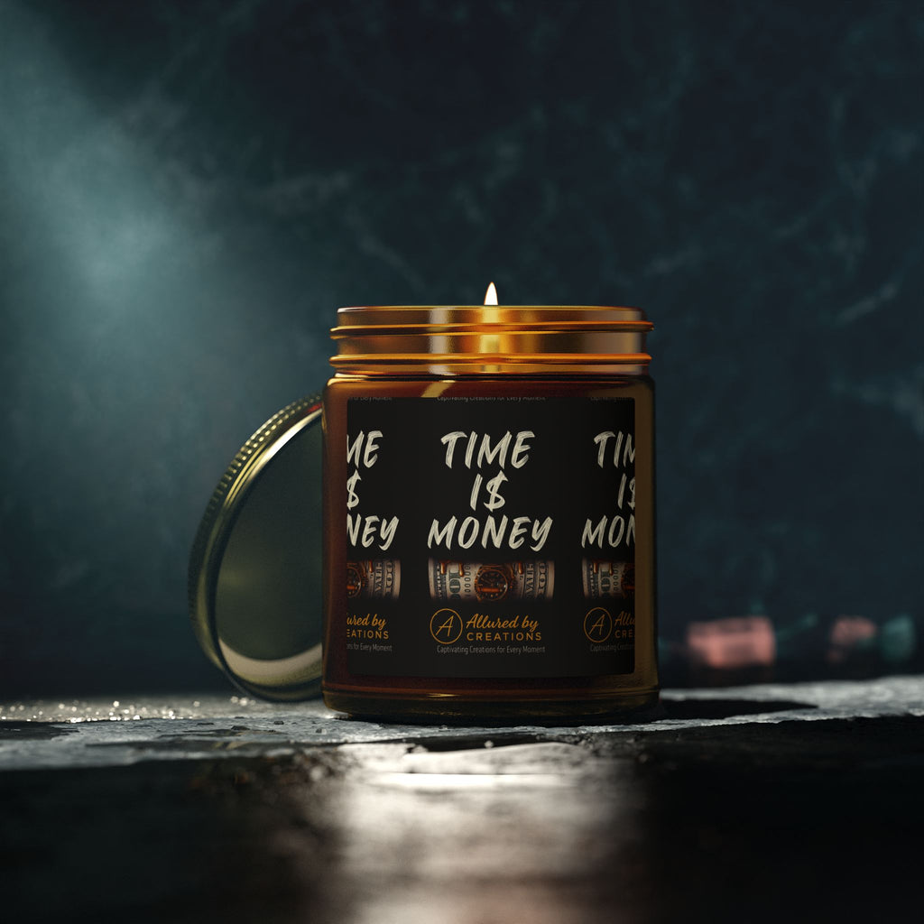 Time Is Money Candle 4oz/9oz - Coconut Apricot Soy Wax | Allured By Creations