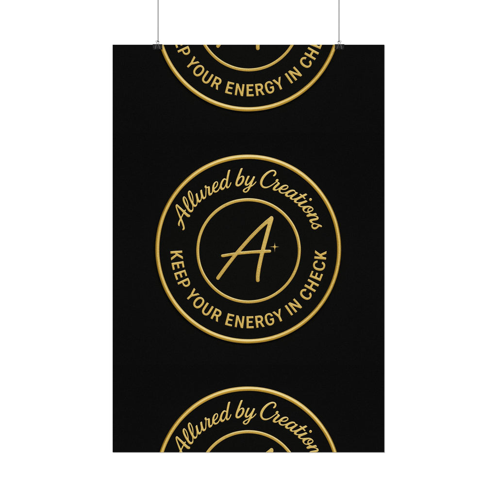 Keep Your Energy in Check Rolled Poster - Gold Emblem Wall Art | Allured By Creations