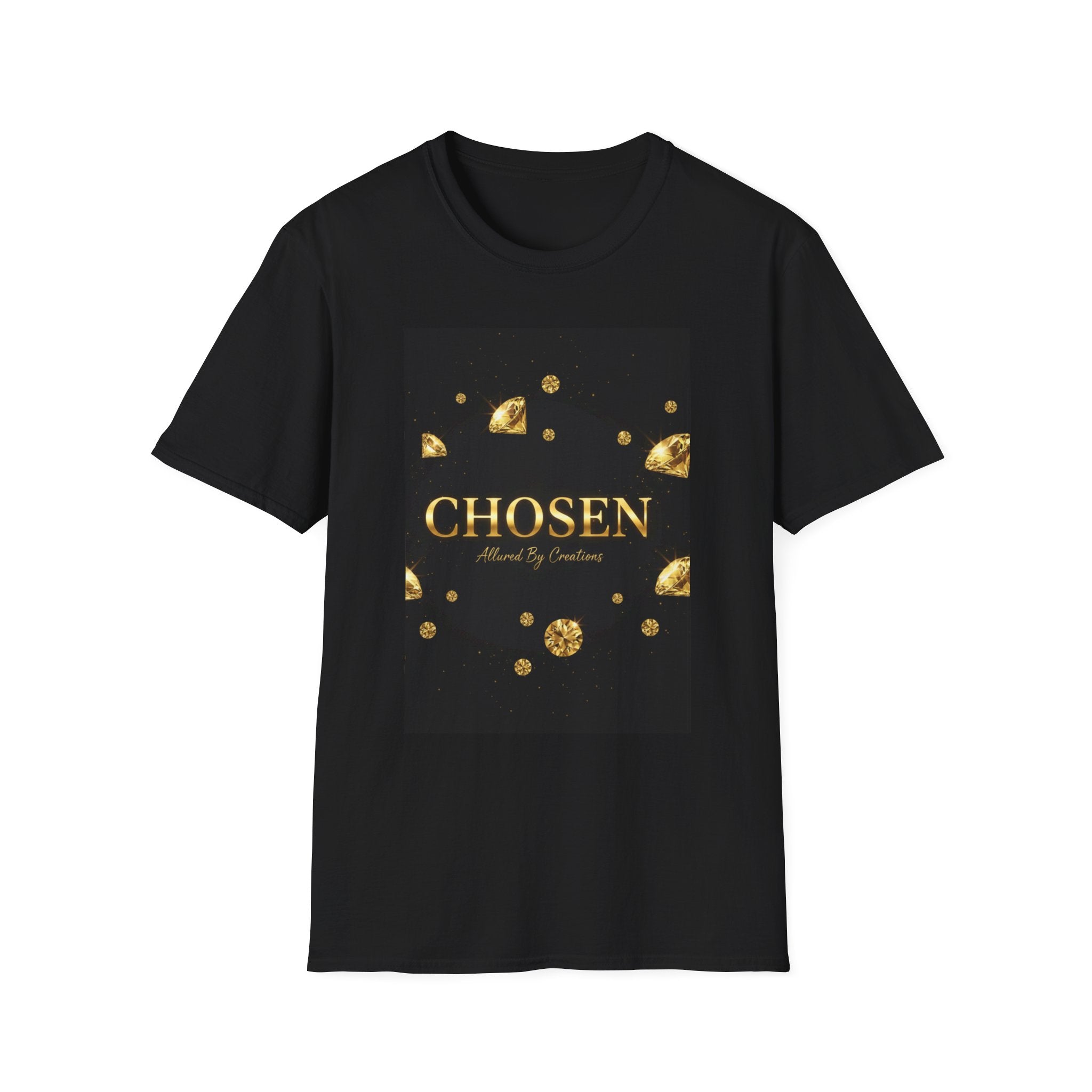 MS Chosen — Gold Foil Graphic T-Shirt | Premium Faith-Inspired Apparel with allured by creation signature