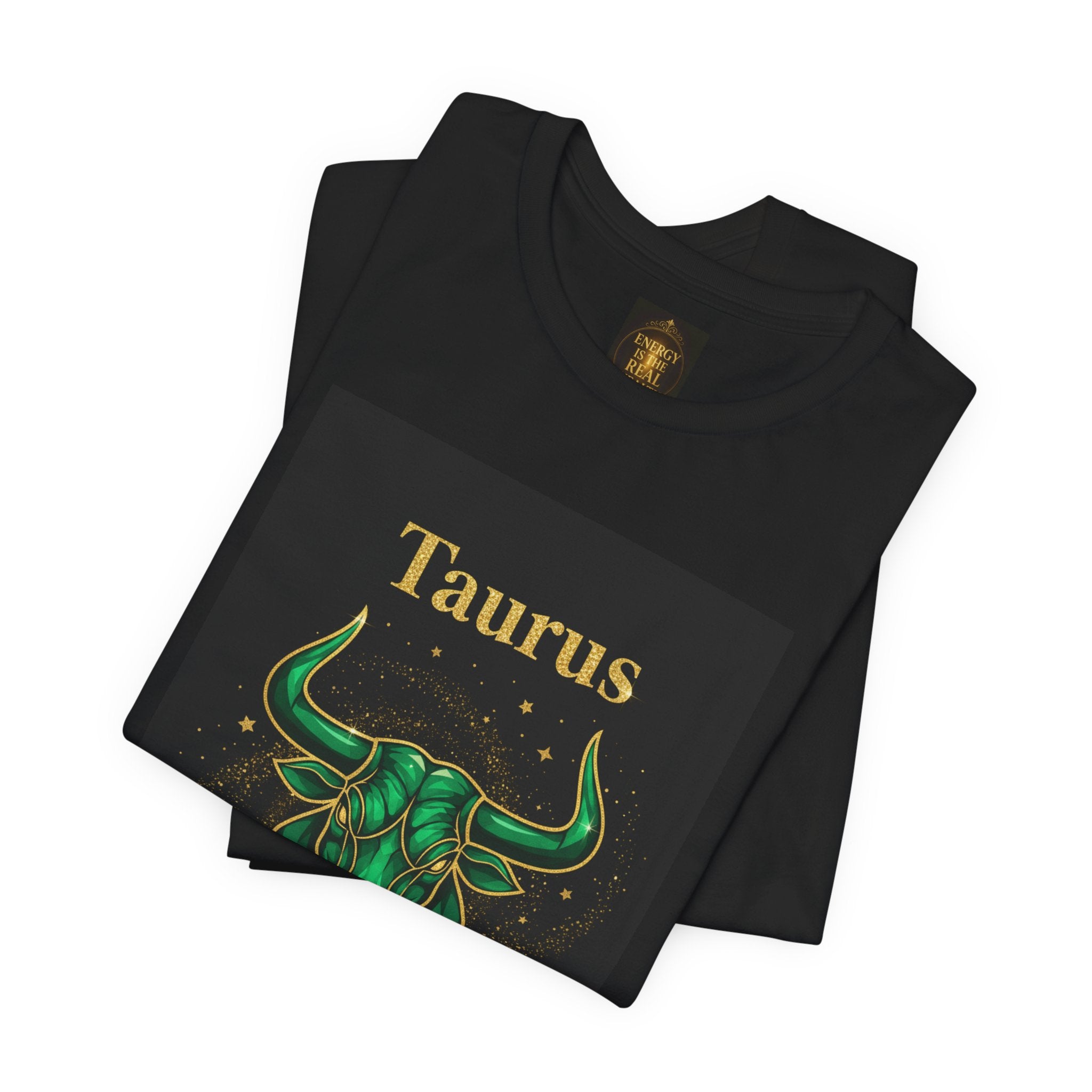 Taurus Zodiac T-Shirt - Emerald Green Birthstone - Celestial Divine Alignment