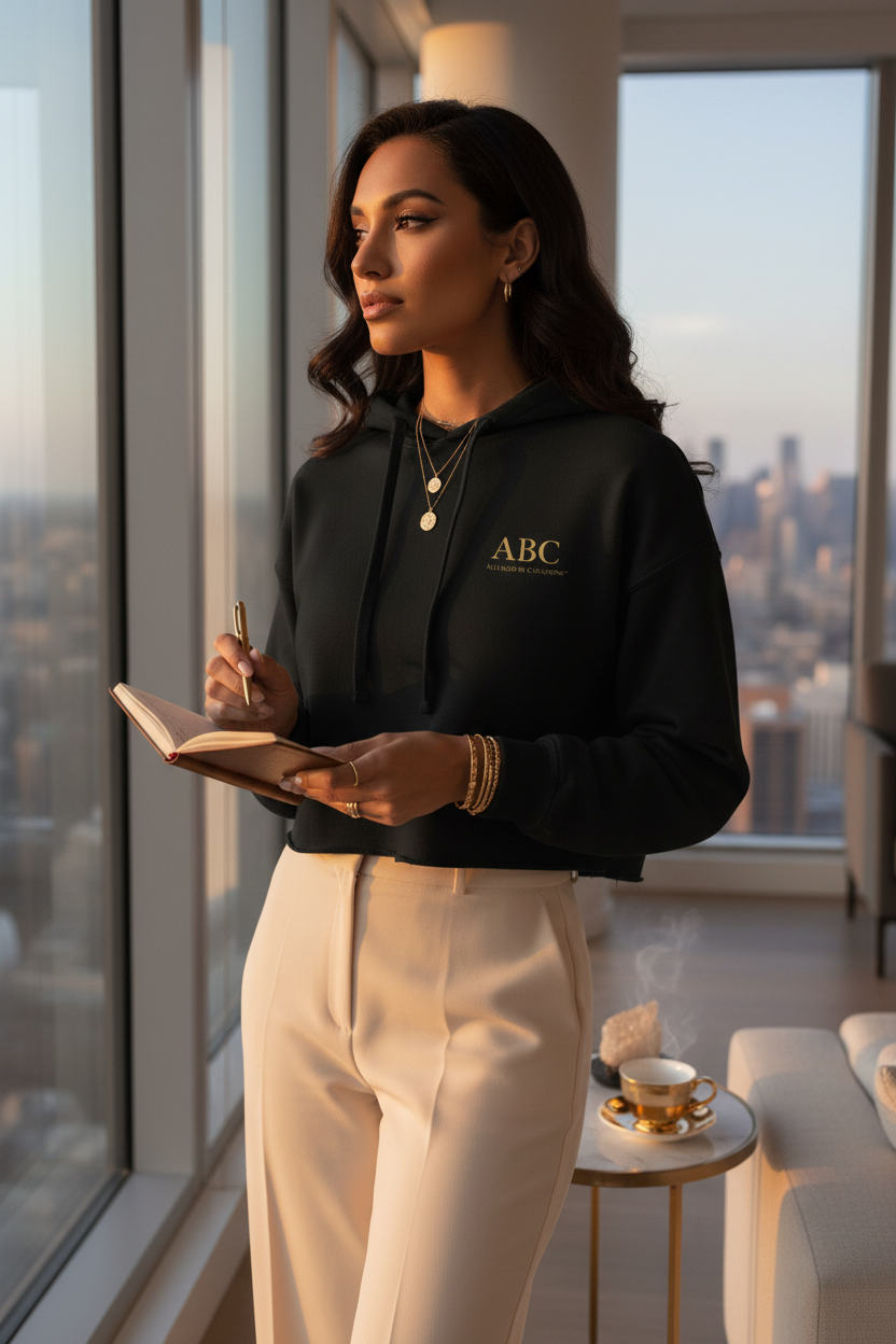 Divine Vision A.B.C Cropped Hoodie