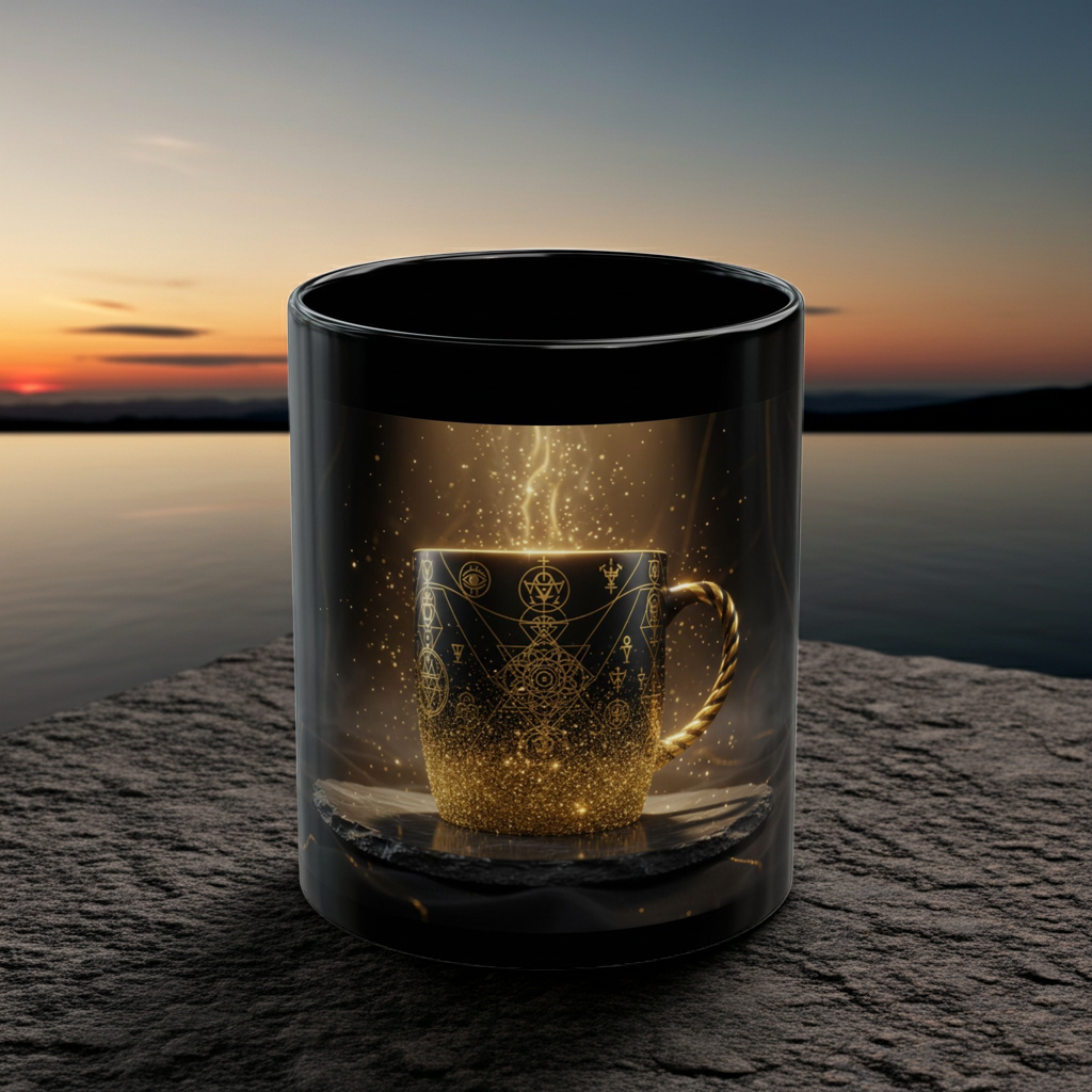 Divine Alchemy Luxury Mug - Gold Mystical Coffee Cup 11oz/15oz | Allured By Creations