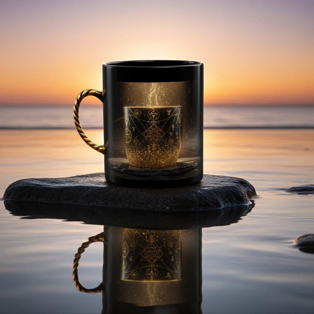 Divine Alchemy Luxury Mug - Gold Mystical Coffee Cup 11oz/15oz | Allured By Creations