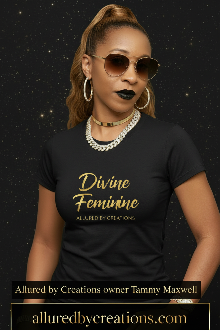 Divine Feminine Luxury Tee - Premium Spiritual Empowerment T-Shirt