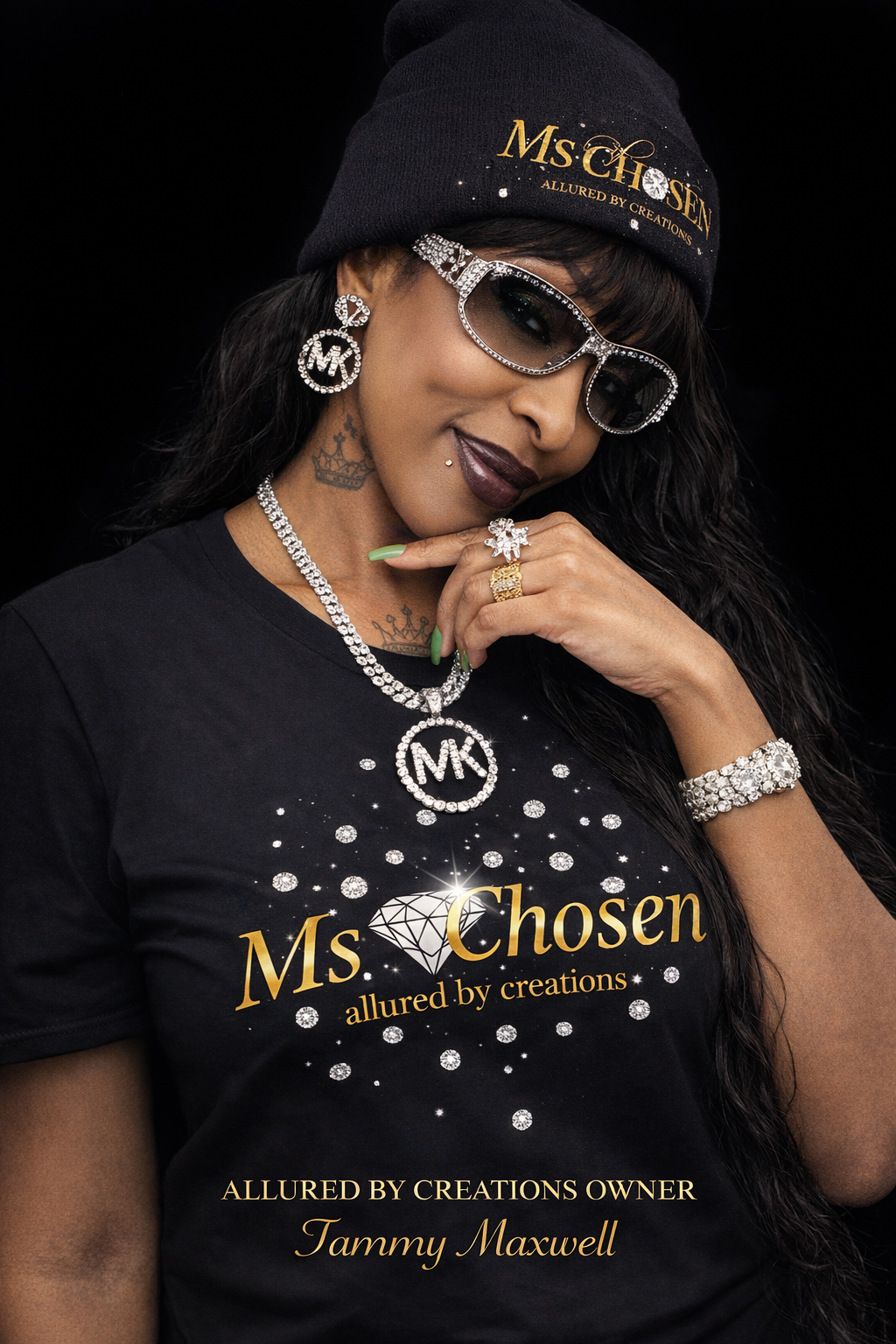 MS Chosen — Gold Foil Graphic T-Shirt | Premium Faith-Inspired Apparel with allured by creation signature