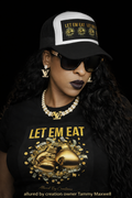 Let Them Eat Luxury Tee - Gold Glitter Statement Shirt | Allured By Creations